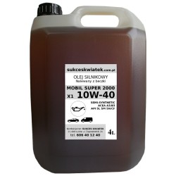 Olej 10w40 4L Mobil Super 2000 X1 silnikowy półsyntetyk semisynthetic nalewany z beczki