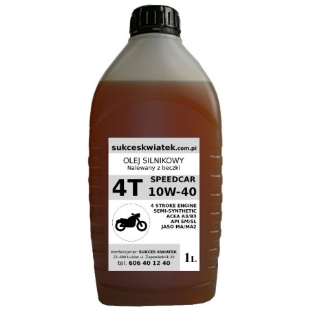 Olej 4T 10W40 1L do motocykla silnik czterosuwowy nalewany z beczki